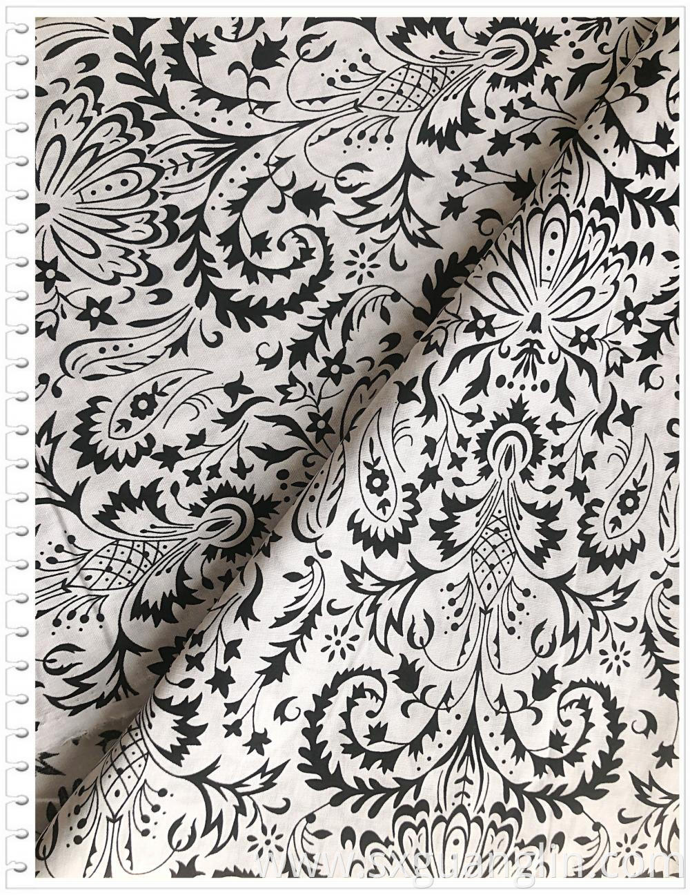 cotton poplin spandex print fabric